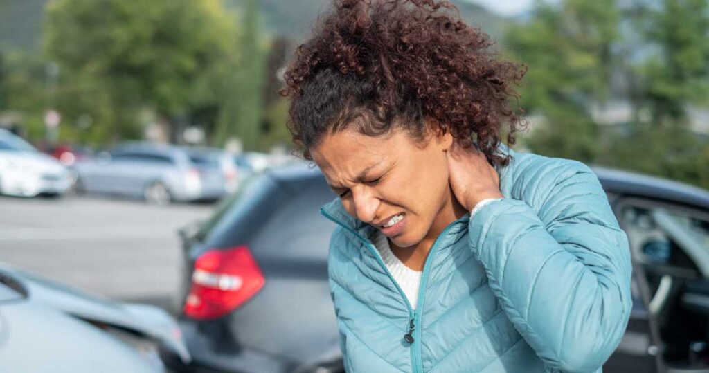 women with neck pain after an accident
